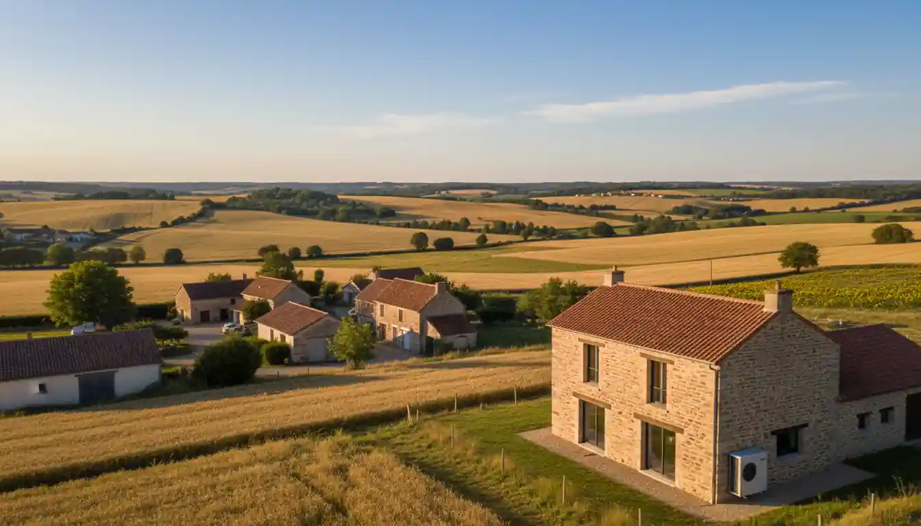 Maison moderne équipée d'une pompe à chaleur en Deux-Sèvres